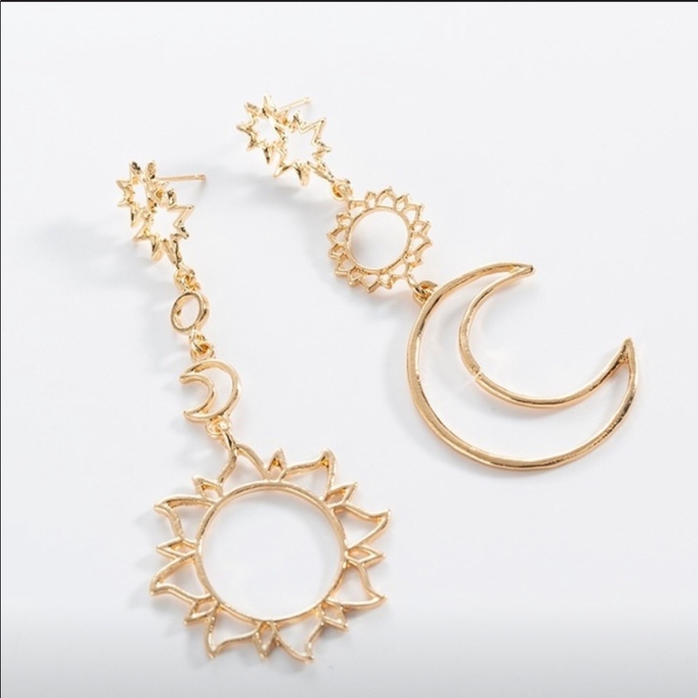 Sun & moon earrings